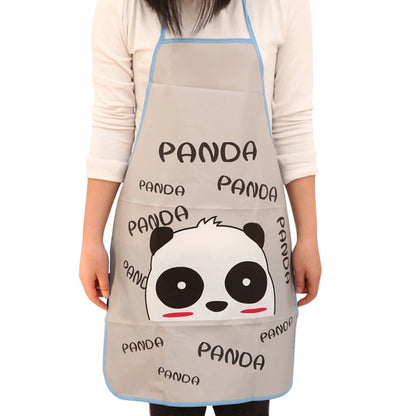 un tablier pour la cuisine au design de panda hyper mignon et kawaii. Tissu facile à laver.
