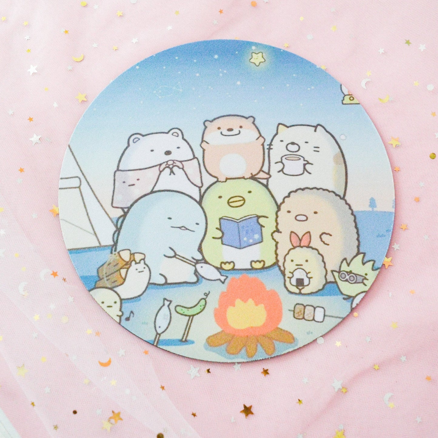 Tapis de souris Sumikko Gurashi feu de camp