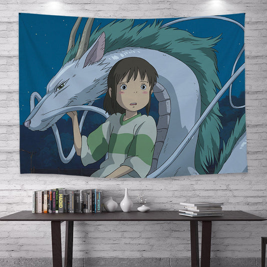 Tapisserie décorative Chihiro et Haku