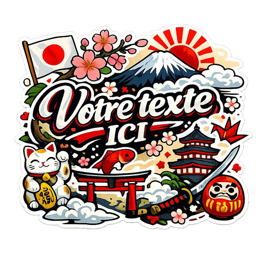 Sticker personnalisé thème Japon