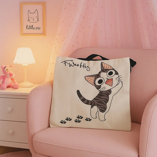 tote bag au design du chat Chi. Il est durable et pratique. Idéal pour les courses, le bureau ou l'école. design mignon et adorable.