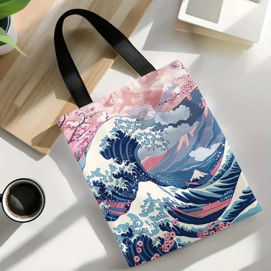 Tote bag vague kanagawa