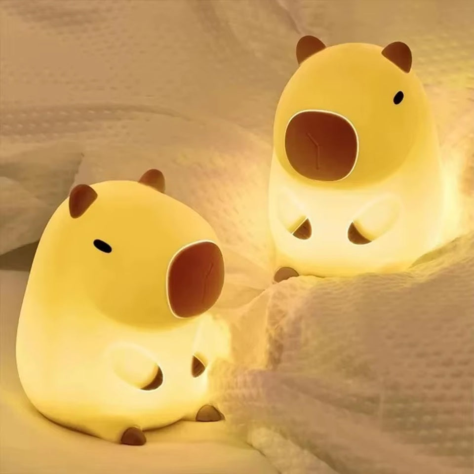 une veilleuse souple et malléable en forme de capybara