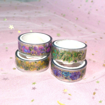 des washi tapes sur le thème des plantes et des fleurs. Idéal pour le scrapbooking, ils apportent une véritable bouffée de nature à vos cartes, carnets etc...