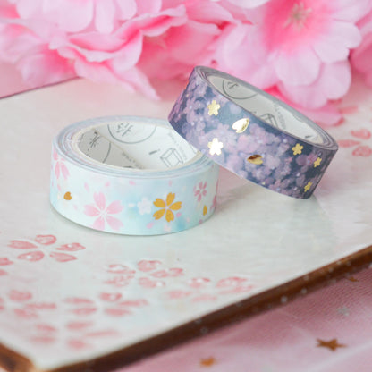 Washi tape doré motif sakura