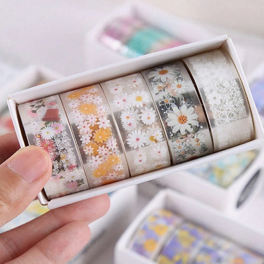 Washi tape transparent motif marguerites