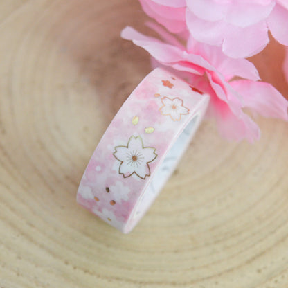 Washi tape doré motif sakura