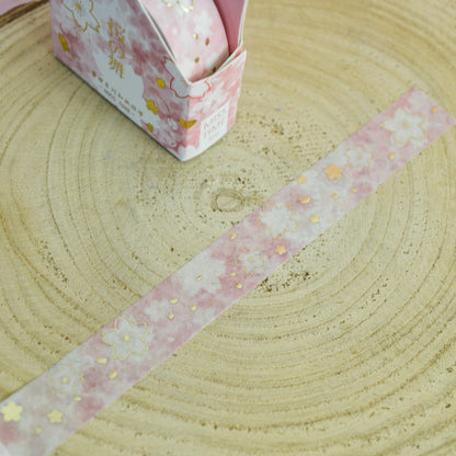 Washi tape doré motif sakura