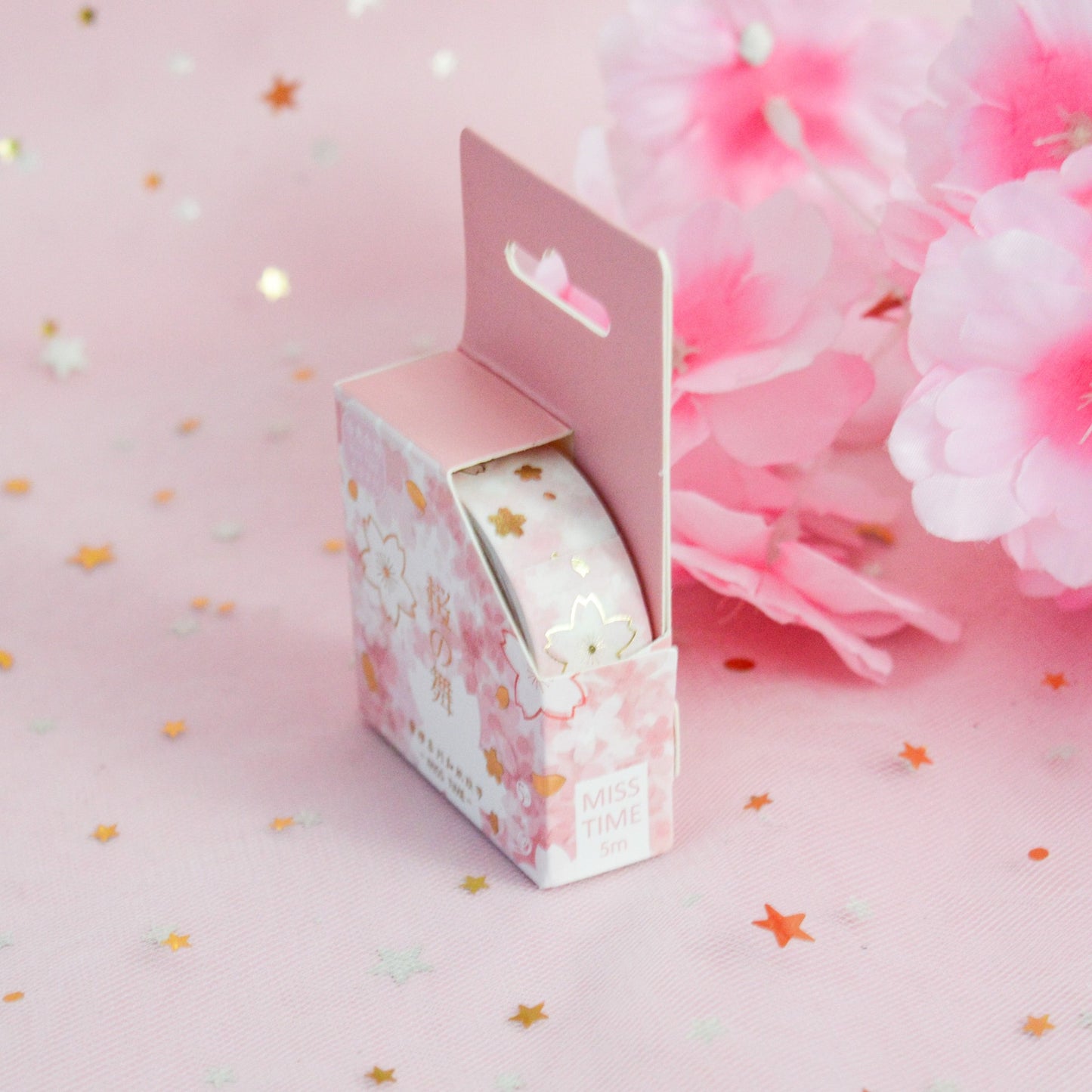 Washi tape doré motif sakura